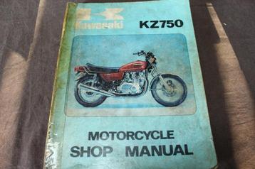 Kawasaki KZ750 1975 motorcycle service manual KZ 750 beschikbaar voor biedingen