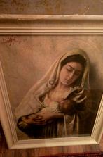 Maria met Jezus, reproductie 1950, ingelijst, Antiek en Kunst, Kunst | Schilderijen | Klassiek, Ophalen