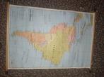 Antieke schoolkaart Zuid-Amerika - jaren '60/'70, Antiek en Kunst, Antiek | Schoolplaten, Ophalen of Verzenden, Aardrijkskunde