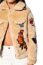 AKIRA Furry Bomber Jacket, Kleding | Dames, Jassen | Winter, Ophalen, Akkira, Geel, Zo goed als nieuw