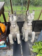 Twee antieke paarden draaimolen india, Antiek en Kunst, Ophalen