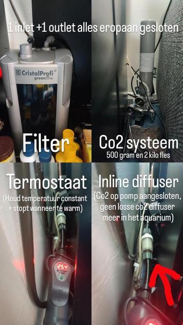 Filter, co2, inline diffuser en inline thermostaat beschikbaar voor biedingen