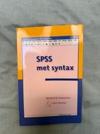 SPSS met syntax, Boeken, Ophalen of Verzenden, Beta, Zo goed als nieuw, HBO