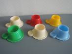 Zes vintage / retro eierdopjes, Overige materialen, Overige typen, Ophalen of Verzenden, Zo goed als nieuw