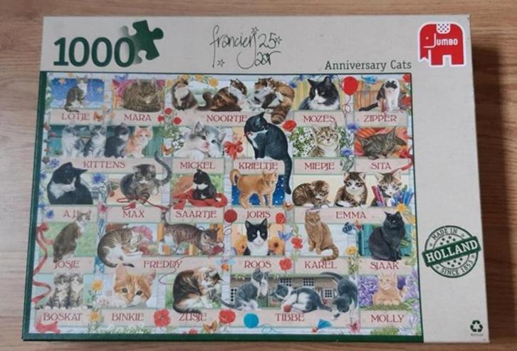 Francien's katten, drie leuke katten puzzels, Hobby en Vrije tijd, Denksport en Puzzels, Zo goed als nieuw, Legpuzzel, 500 t/m 1500 stukjes