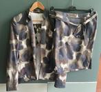 Grijs legerprint damespak Hans Ubbink maat 40, Maat 38/40 (M), Kostuum of Pak, Ophalen of Verzenden, Zo goed als nieuw