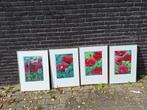 Vier erg mooie stilleven met bloemen, Antiek en Kunst, Ophalen