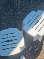 Voetenbankjes. 2 stuks wit., Tuin en Terras, Tuinmeubel-accessoires, Ophalen, Zo goed als nieuw