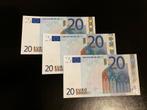 3x Trichet - Spanje (V) - UNC - oplopende serienummers!!!, Postzegels en Munten, Bankbiljetten | Europa | Eurobiljetten, Ophalen of Verzenden