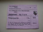 F.C. Utrecht - F.C. Groningen voetbalkaartje 1982 / 1983 12., Verzenden, Gebruikt, Overige binnenlandse clubs, Overige typen