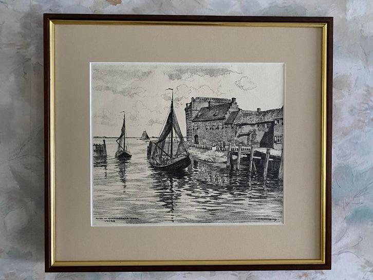 H.E.   Roodenburg    .  1895  -  1987, Antiek en Kunst, Kunst | Litho's en Zeefdrukken, Ophalen of Verzenden