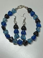 Blauwe sieraden set, Sieraden, Tassen en Uiterlijk, Armbanden, Ophalen of Verzenden, Zo goed als nieuw, Blauw