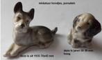 2 porseleinen miniatuur hondjes, één is uit 1935, Ophalen of Verzenden, Zo goed als nieuw, Dier