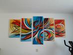 Vijf luiks schilderij., Antiek en Kunst, Kunst | Schilderijen | Abstract, Ophalen