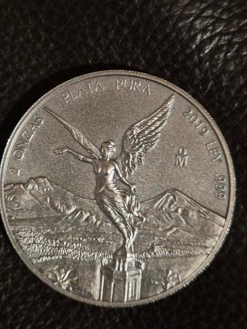 2019 Mexico Libertad 2 oz Zilveren Munt reverse proof beschikbaar voor biedingen