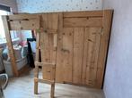 Hoogslaper van steigerhout met ingebouwde kast, Ophalen, Gebruikt, Hoogslaper