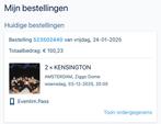 2 kaarten voor Kensington woensdag 3-12-‘25 met parkeerkaart, Tickets en Kaartjes, Drie personen of meer