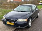 Volvo S60 2.4 Kinetic ECC Audio/CD Leder/Stof Electric pakke, Auto's, Voorwielaandrijving, Beige, Blauw, Bedrijf