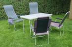 Campingset: 2x Crespo 2x Bo-camp en verstelbare tafel, Caravans en Kamperen, Ophalen, Gebruikt, Campingstoel