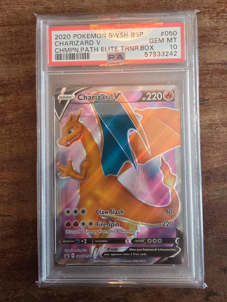 Charizard V - 2020 SWSH BSP - PSA 10, Verzamelen, Speelgoed, Nieuw, Ophalen of Verzenden