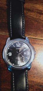 Herenhorloge Casio. Type MTP 1314P met zwarte lederen band, Ophalen of Verzenden, Zo goed als nieuw, Leer, Casio