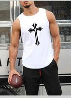 Nieuwe witte heren singlet maat M. Okselmaat 48 cm, Ophalen of Verzenden, Nieuw, Maat 48/50 (M), Wit