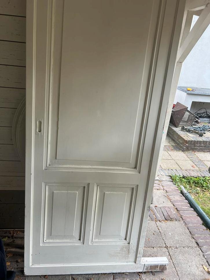 Houten paneel schuifdeur, Doe-het-zelf en Verbouw, Deuren en Horren, Binnendeur, 200 tot 215 cm, Schuifdeur, Ophalen of Verzenden