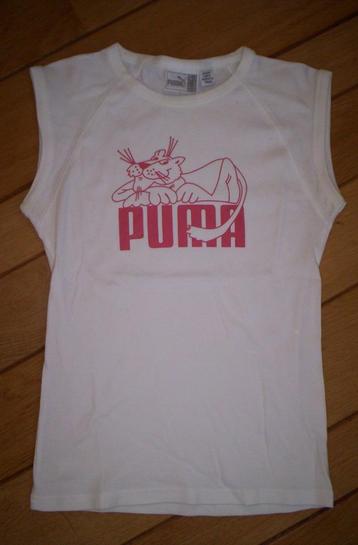 PUMA t- shirt wit mouwloos maat S