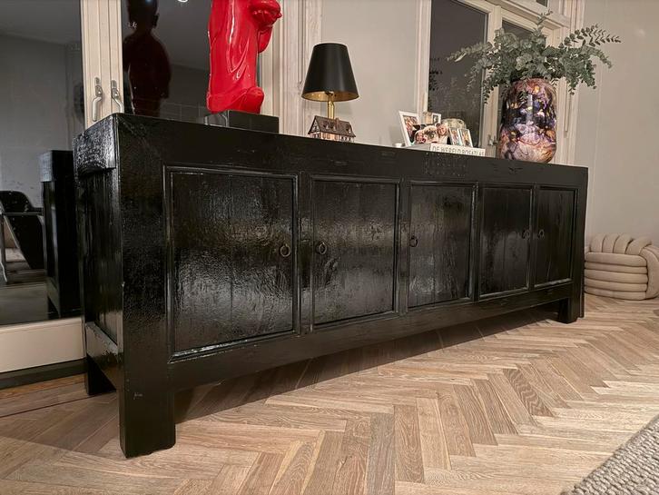 Originele authentieke Chinese kast - design - hoogglans, Huis en Inrichting, Kasten | Dressoirs, Zo goed als nieuw, 200 cm of meer