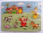 Bumba houten puzzel / vormenpuzzel boerderij - studio 100, Ophalen of Verzenden, Minder dan 10 stukjes, Zo goed als nieuw, 6 maanden tot 2 jaar