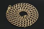 Massief gouden heren schakel ketting 53cm vintage 5mm breed