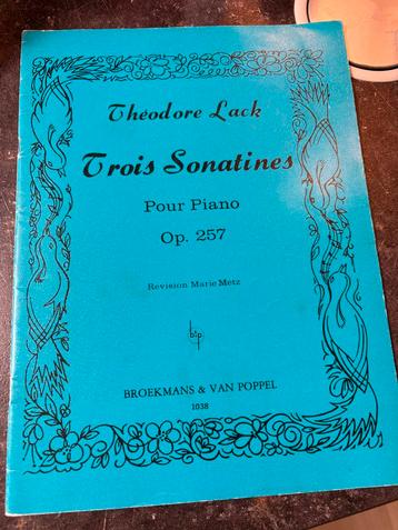 Théodore Lack - Trois Sonatines, Piano beschikbaar voor biedingen