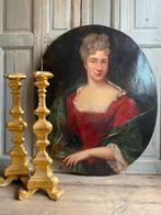 18e eeuws schikderij, portret van een dame, Ophalen of Verzenden