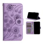 Samsung Galaxy S21 hoesje bookcase hoesje bloemen / paars, Verzenden, Nieuw, Overige modellen, Hoesje of Tasje