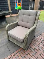 Loungeset 4 stoelen met tafel, inclusief kussens., Ophalen, Gebruikt, Kunststof