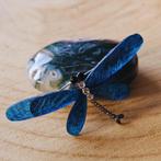 Broche, Speldje, Blauwe libelle, Cadeau, Verzamelen, D, Overige materialen, Ophalen of Verzenden, Zo goed als nieuw