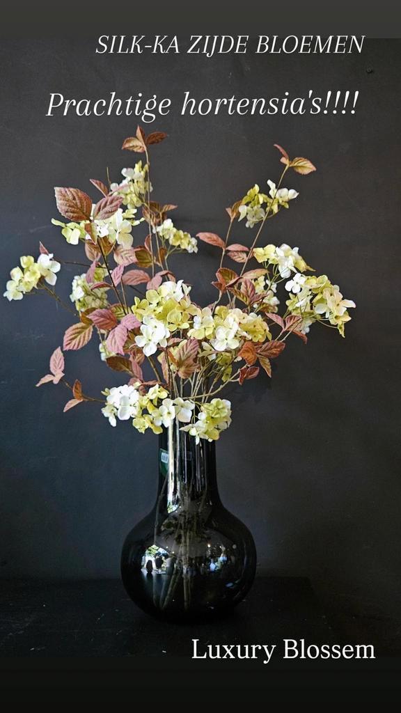 Silk-ka Hortensia Takken - Niet van Echt te Onderscheiden, Huis en Inrichting, Woonaccessoires | Kunstplanten en Kunstbloemen
