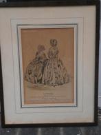 Mode Gravure Le Bon Ton. in lijstje, Antiek en Kunst, Kunst | Etsen en Gravures, Ophalen of Verzenden