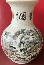 Fraaie Chinese vaas winterlandschap gesigneerd, Verzenden