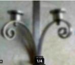 Metalen wand kandelaar Sierstuk, handwerk  Hoogte 61 cm, 50 tot 75 cm, Ophalen of Verzenden, Zo goed als nieuw, Metaal