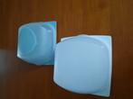 Tupperware, wit en lichtblauw, 19 x 19 cm, Huis en Inrichting, Keuken | Tupperware, Ophalen of Verzenden, Zo goed als nieuw, Wit