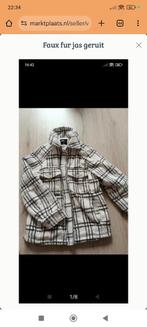 Faux fur jas geruit (lees verder), Kleding | Dames, Jassen | Winter, Ophalen of Verzenden, Gedragen, Maat 34 (XS) of kleiner