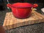 Le Creuset Gietijzeren Braadpan 16cm, Gebruikt, Gietijzer, Ophalen of Verzenden, Keramische plaat
