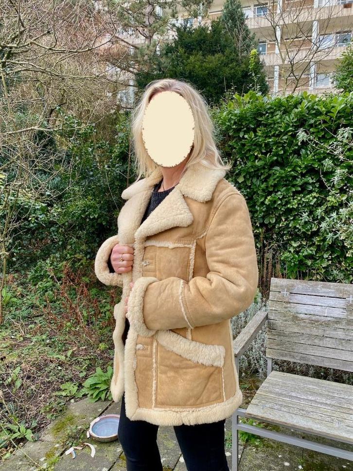 Vintage style Lammy coat shearling lamswollen jas lamswol, Kleding | Dames, Jassen | Winter, Zo goed als nieuw, Maat 38/40 (M)