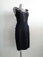 Betsey Johnson vintage zijden jurk, maat 10 origineel, Zwart, Ophalen of Verzenden, Zo goed als nieuw, Knielengte