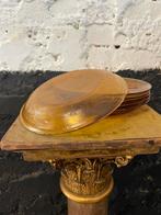 Set 6 vintage Arcoroc Sierra glazen borden amber, Huis en Inrichting, Keuken | Servies, Gebruikt, Ophalen of Verzenden, Glas, Bord(en)