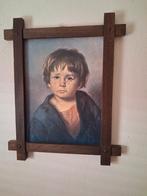 Olieverfschilderij van huilende jongen, Antiek en Kunst, Ophalen