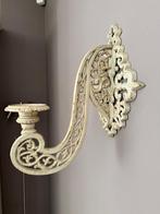 Gietijzeren wandkandelaars, Ophalen, Gebruikt, 25 tot 50 cm, Crème