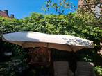 Tuin parasol, ecru  ,rechthoekig, balkon, Ophalen, Gebruikt, Stokparasol