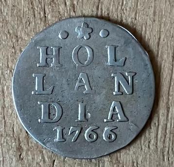 Dubbele Wapenstuiver Holland 1766 beschikbaar voor biedingen